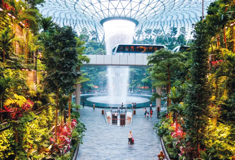 Wasserfall im Jewel Changi Airport